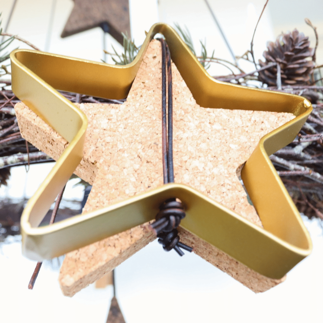 Kork Stjerne recycled lys