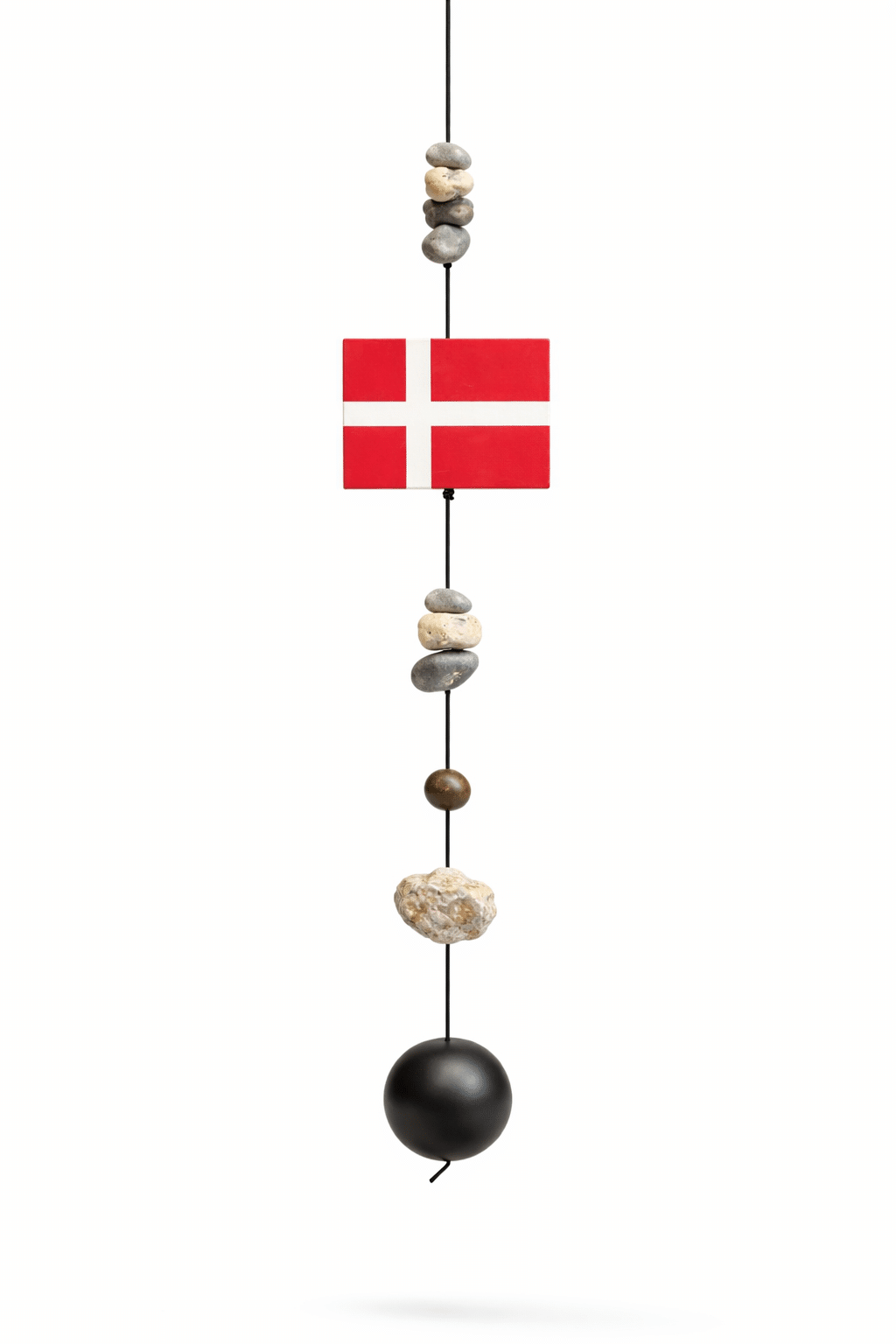 Snoren startpakke med Dansk Flag og Iron ball black str XL excl. hulsten