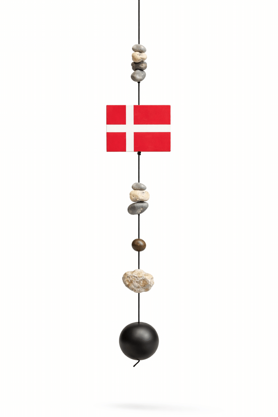 Snoren startpakke med Dansk Flag og Iron ball black str XL excl. hulsten