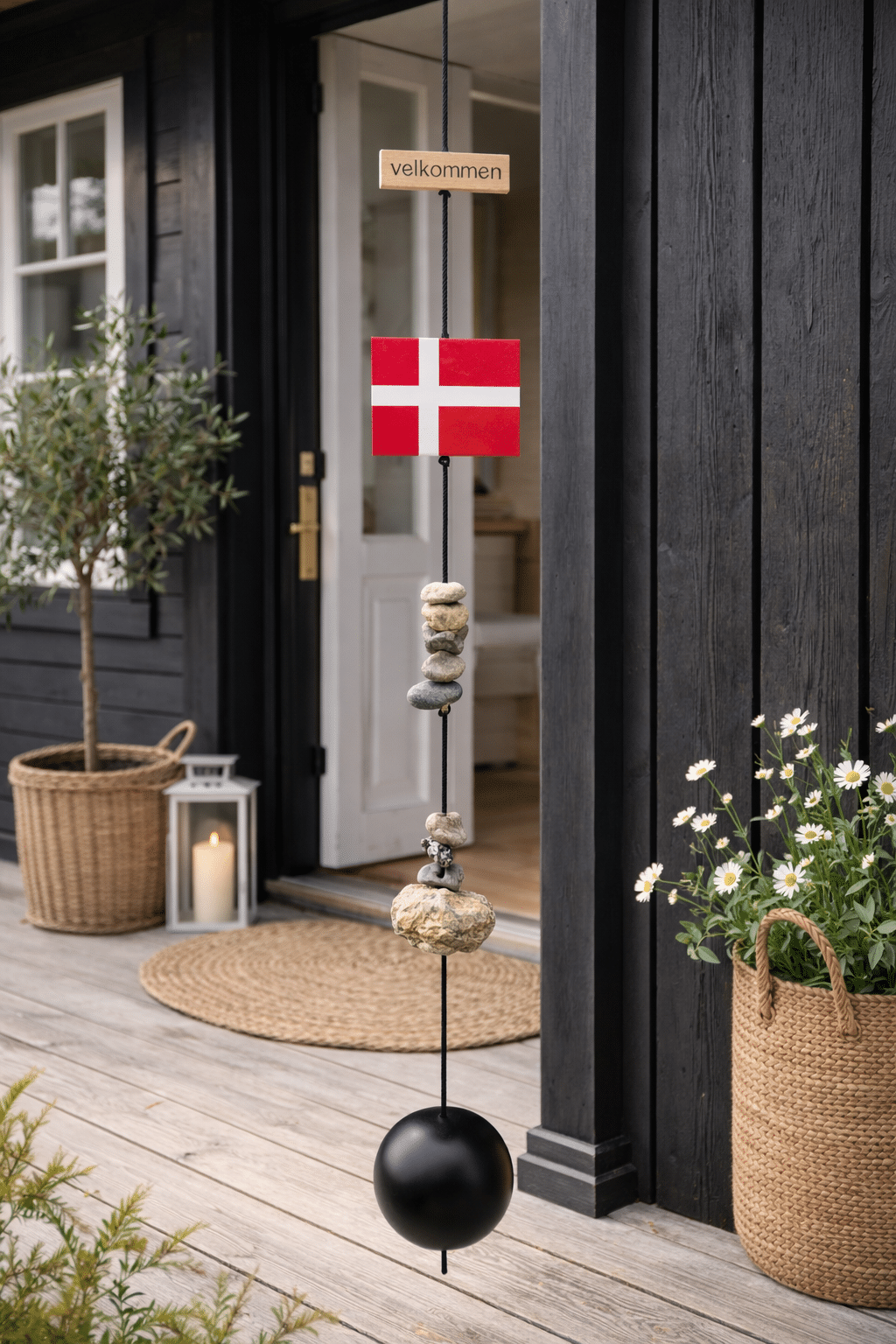 Snoren startpakke med Dansk Flag og Iron ball black str XL excl. hulsten
