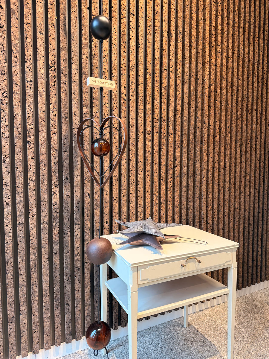 SNOREN Heart & Glass - obs pt med brune glaskugler