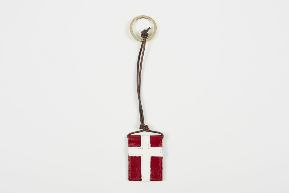 Nøglering med håndlavet flag